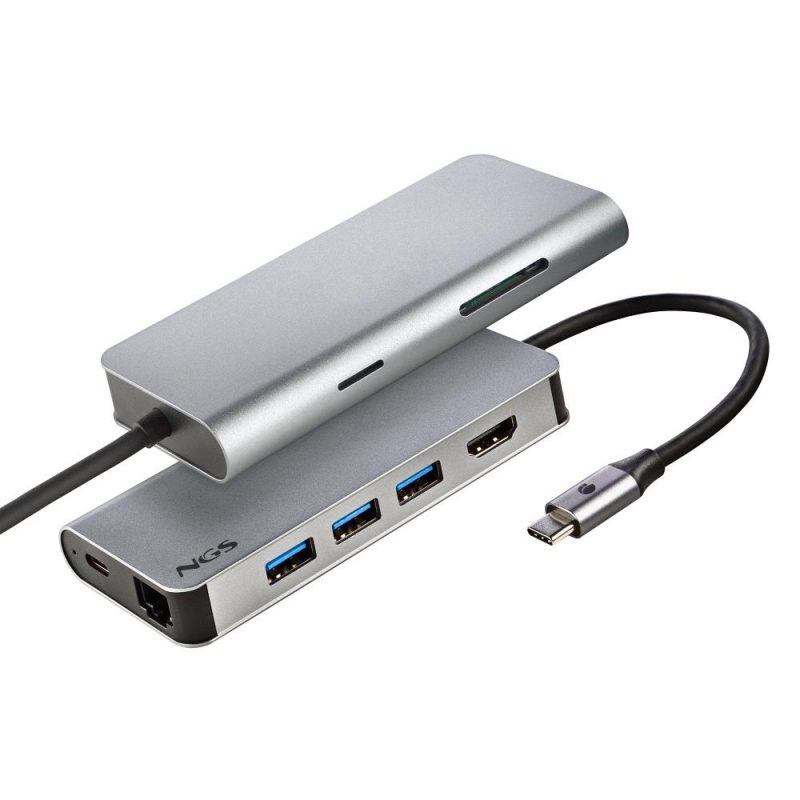 HUB NGS ALUM. 8 PARA 1 USB-C MULTI-PORT ADAPTER WONDERDOCK8 2 HUB NGS ALUM. 8 PARA 1 USB-C MULTI-PORT ADAPTER WONDERDOCK8 - Image 2