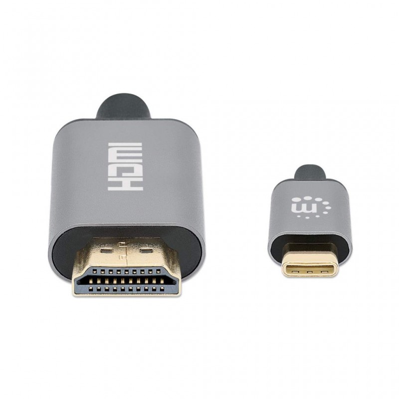 CABO USB-C 2MT (M) PARA HDMI (M) 4K MANHATTAN Gold-Plated 3 CABO USB-C 2MT (M) PARA HDMI (M) 4K MANHATTAN Gold-Plated - Image 3
