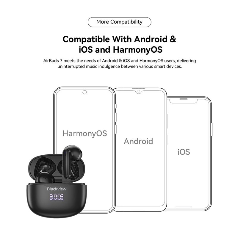 EARBUDS BLACKVIEW 7 WHITE 2 EARBUDS BLACKVIEW 7 WHITE - Image 2