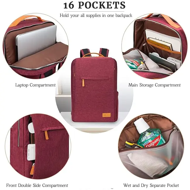 MOCHILA KINGSLONG 15.6' LYS220730RD VERMELHO 2 MOCHILA KINGSLONG 15.6' LYS220730RD VERMELHO - Image 2