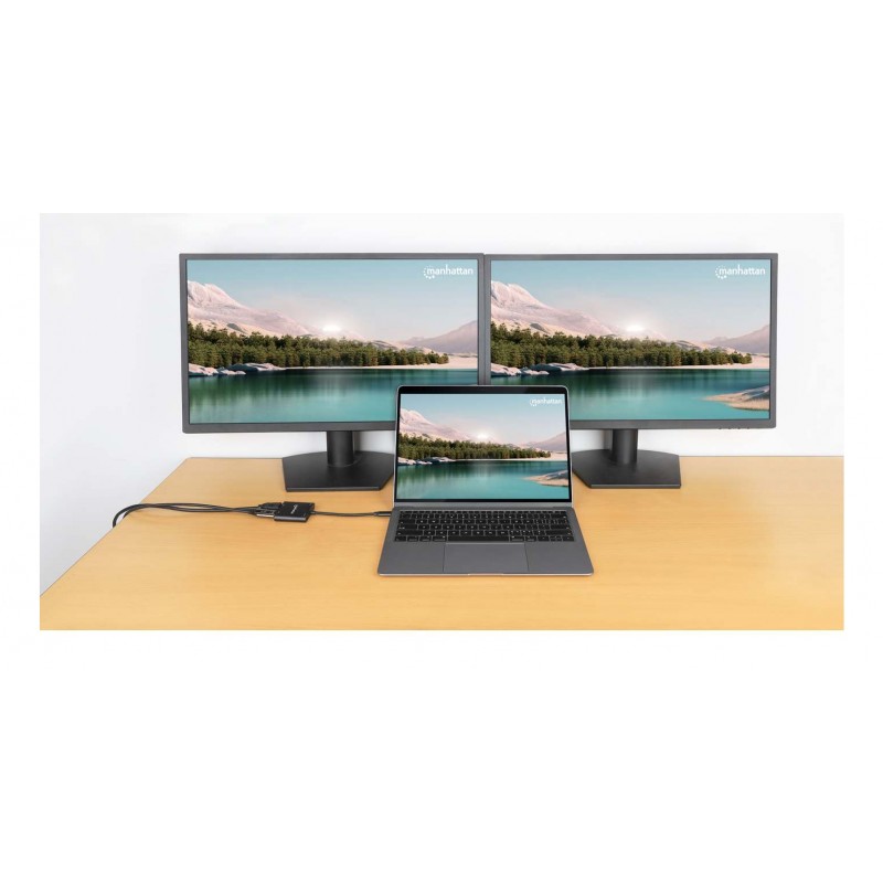 ADAPT USB-C(M) PARA 2XHDMI(F) 4K / USB-A 100W MANHATTAN 3 ADAPT USB-C(M) PARA 2XHDMI(F) 4K / USB-A 100W MANHATTAN - Image 3