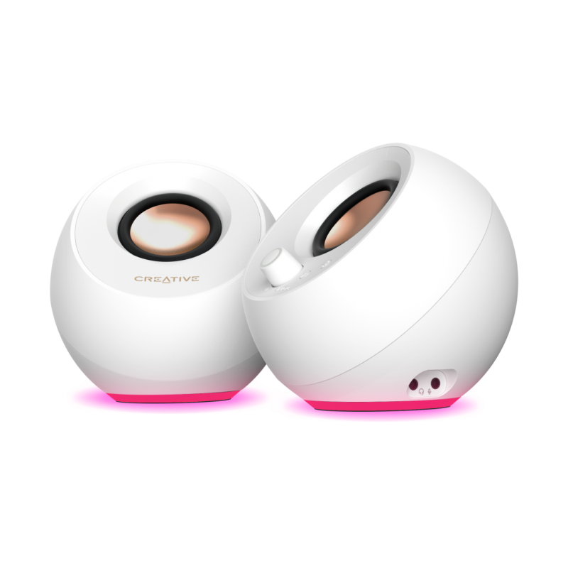COLUNA CREATIVE 2.0 PEBBLE PRO BT/USB/3.5MM RGB BRANCO 2 COLUNA CREATIVE 2.0 PEBBLE PRO BT/USB/3.5MM RGB BRANCO - Image 2